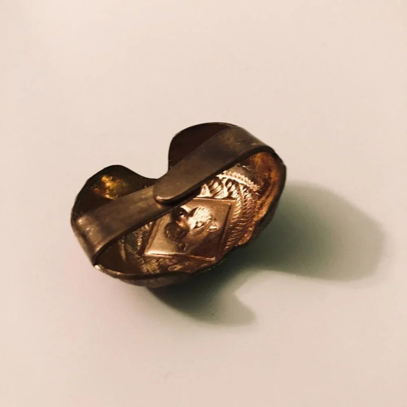 Vintage Boy Scout Neckerchief Slide  Scarf Slider Wolf Head - Picture 4 of 9